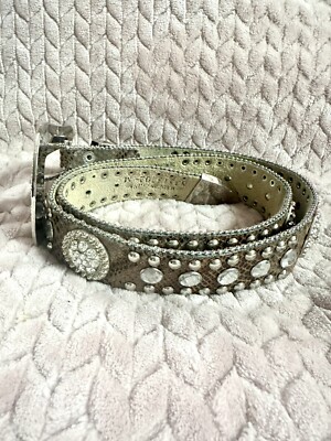 Blazin Roxx Belt M Brown Western Rodeo Bling Rhinestone Big  display picture 1