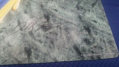 Mox Sapphire Play Mat MTG Playmat SIGNED Dan Frazier OFFICIAL