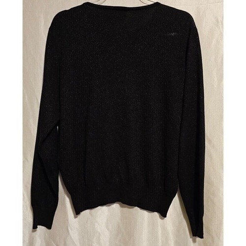 Hillard and Hanson Black Shimmering Cardigan Sweater Women's Size XL - Picture 3 of 5