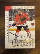 1997-98 Pinnacle Chris Chelios Autograph Auto Card Blackhawks Canadians NHL HOF