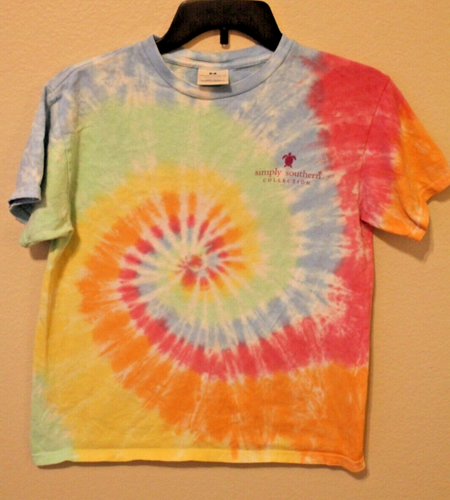 Simply Southern Youth Girl's Size Medium Tie-Dye Turtle Rescue Shirt T-Shirt Top - Picture 2 of 2