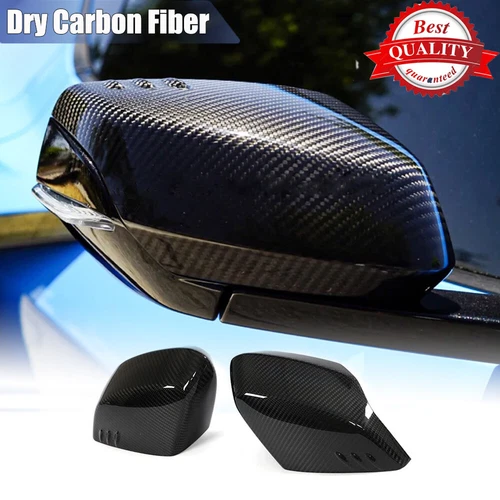 For Chevrolet Corvette C8 2020-24 Dry Carbon Side Wing Mirror Cover Caps Add-On