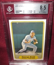 1982 FLEER #405 GEORGE BRETT BGS 8.5