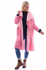 Kit & Kaboodal Made In Italy *phoebe Wool Coat* Pink One Size New