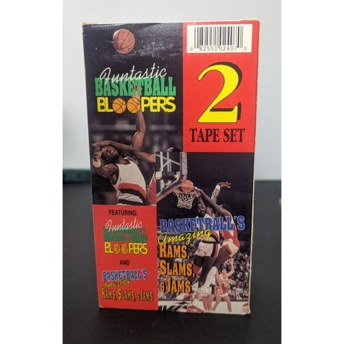 1991 - 2 Tape Set Basketball's Rams, Slams & Jams, Bloopers VHS - Picture 3 of 6
