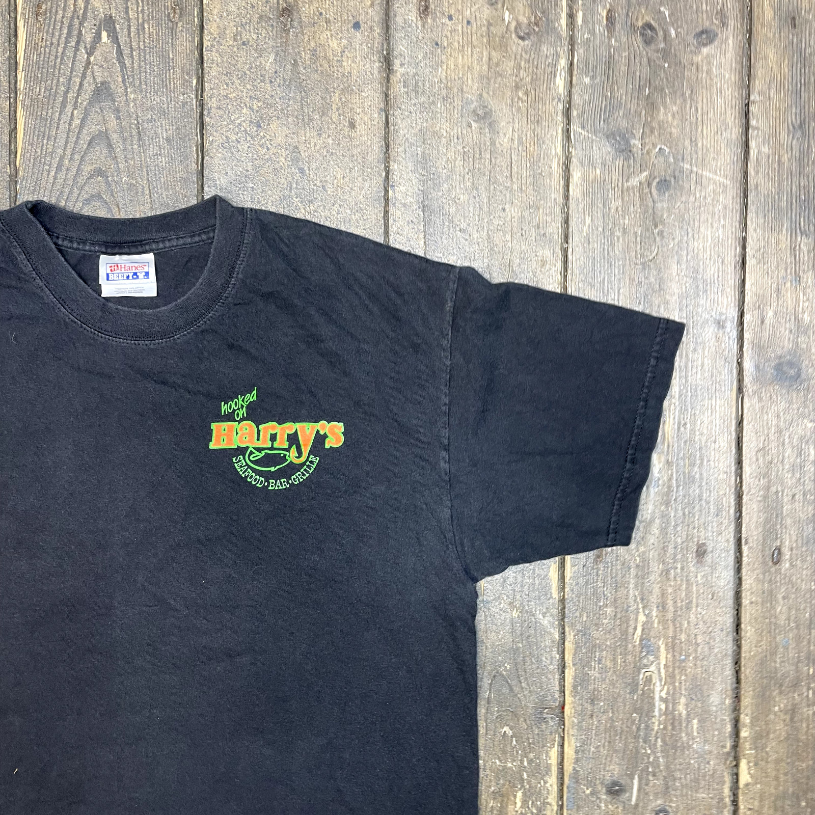 Harry's Bar & Grille T-Shirt Mens Y2K Graphic Short Sleeve Tee, Black Large image 6