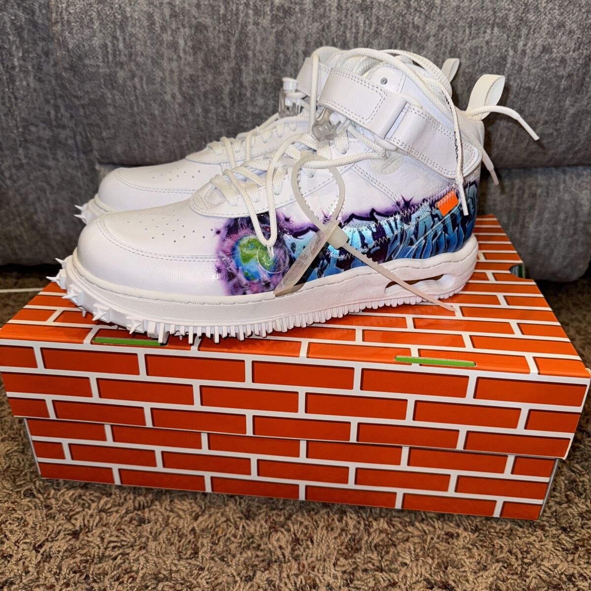 Size 10.5 - Nike Air Force 1 Mid x Off-White Graffiti | eBay Size 10.5 - Nike Air Force 1 Mid x Off-White Graffiti | eBay