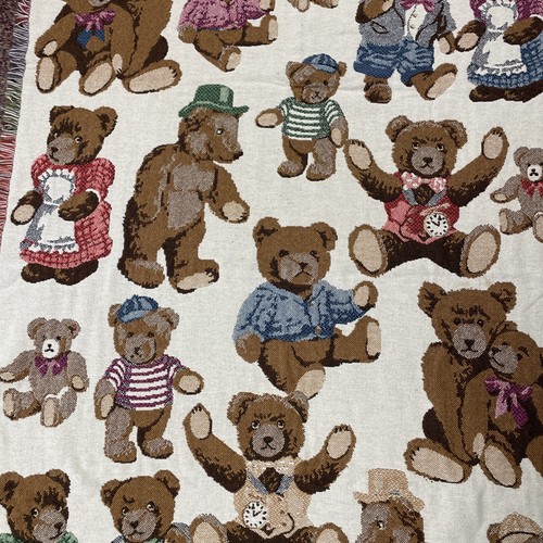 Manta tapiz de oso de peluche vintage colgante de pared 44" x 60" - Imagen 6 de 13