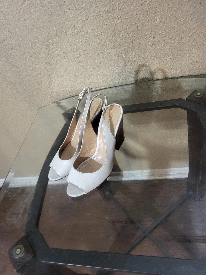 Zapatos para mujer Sergio Rossi de cuero blanco, talla 6/37, estado en muy buen estado Foto 3 de 4