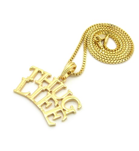 NEW THUG LIFE PENDANT &24" CHAIN HIP HOP NECKLACE (VARIOUS CHAINS) - XSP485 - Picture 3 of 13