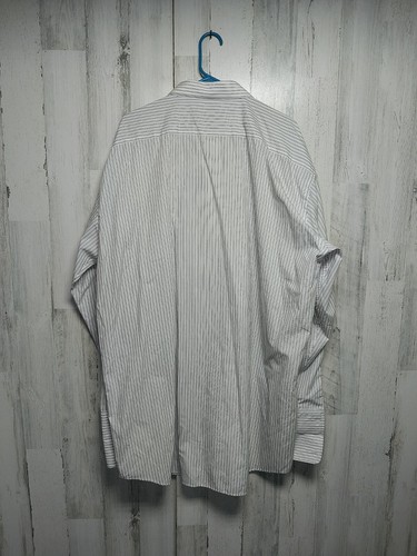 Fubu The Collection Oberhemd Herren Gr. 38/39 weiß gestreift französische Bündchen - Bild 6 von 7