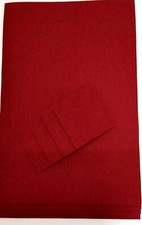 Wollfilz 4 Tischset, Platzset, weinrot, 45x30 cm mit 4 Glas-Untersetzer