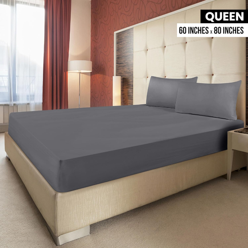 Queen Fitted Sheet - Bottom Sheet - Deep Pocket - Soft Microfiber - Shrinkage an - Picture 2 of 12