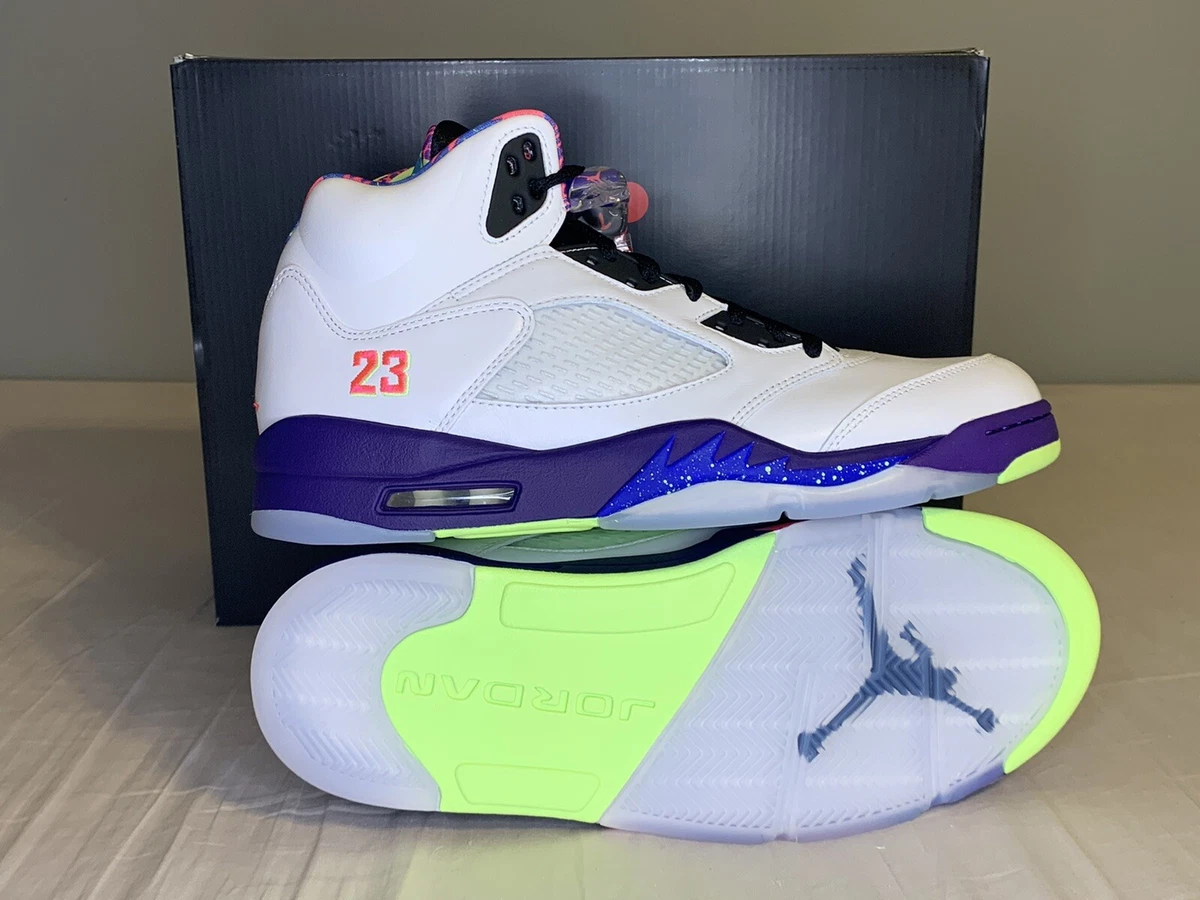 Jordan retro hotsell 5 white purple