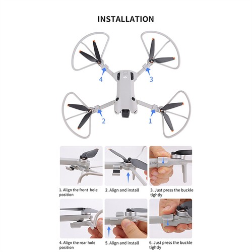 Ensemble de protection d'hélice de drone anneau de protection accessoires pour DJI Mini 4 Pro - Photo 10 sur 10