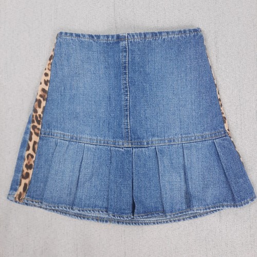 Cach Cach Girls Sweater Denim Skirt 4 Pink Long Sleeve Pleated Heart Set Y2K - Picture 8 of 18