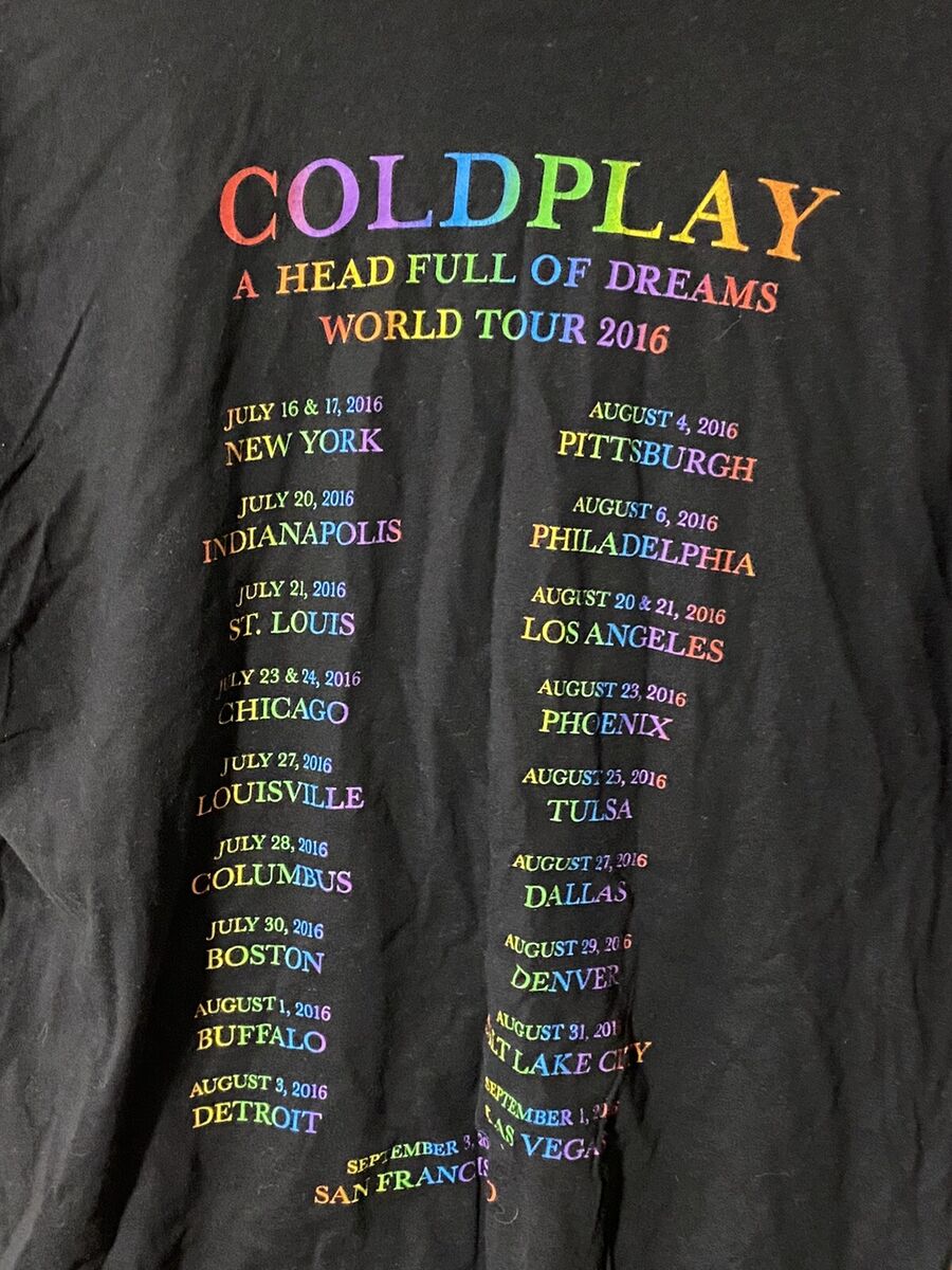 NWOT Coldplay A Head Full of Dreams Tour 2017 Graphic T-Shirt Women's Sz S