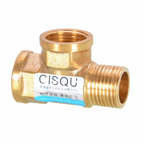 T-Stück 3/4" 1/2" Innen-Außengewinde Messing Druckluft Wass Sanitär Fitting - Picture 5 of 32