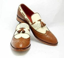 Handmade Men's Leather Casual Fashion Loafers slip ons Formal Dress Shoes-371