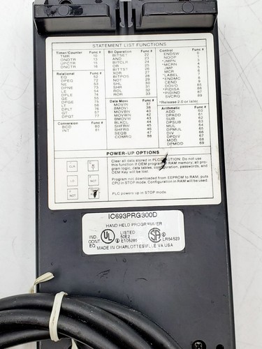 GE Fanuc IC693PRG300D Series 90-30 G300 Hand-Held Programmer (HHP) - Picture 2 of 3