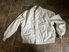 Catalina Authentic La Paz Bomber Jacket soft butter yellow size 42 large VTG