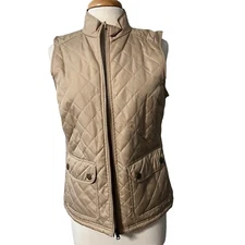Basic Editions Khaki quilted vest small