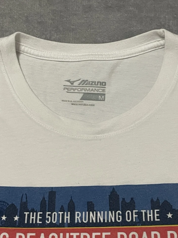 Camiseta Mizuno Performance AJC Peachtreee Road Race adulto hombre M blanca 2019 Foto 4 de 4