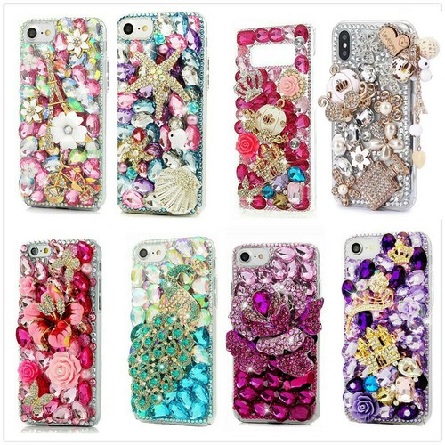 Girl Bling Rose Rhinestone Rubber Back Phone Case For iPhone 15 Pro 14 13 12 11 - 第 1/15 張圖片