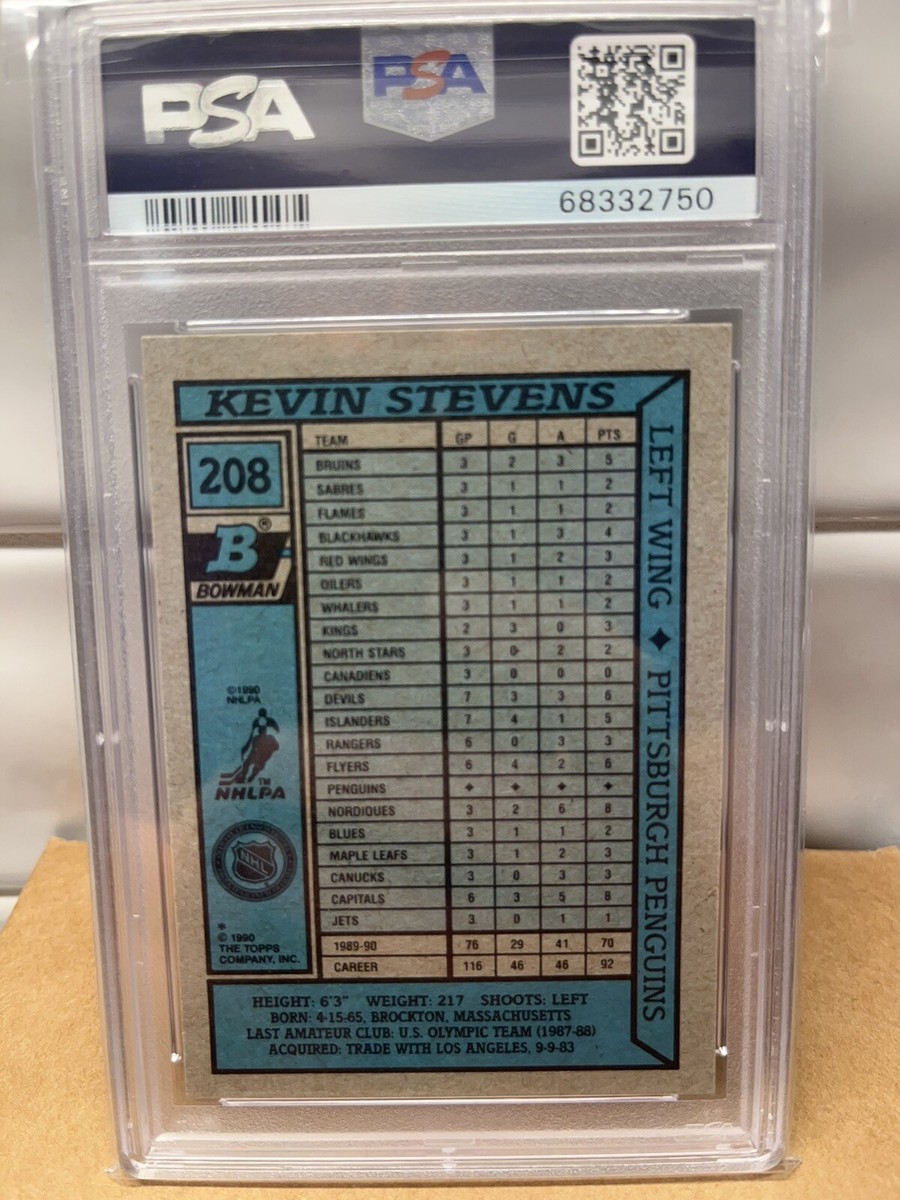 1990-91 Bowman #208 Kevin Stevens Rc Rookie Psa 9 | eBay