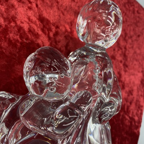 Mikasa Crystal Choir Angel Double Angels Figurine Statue Germany Orig Box 94/532 - Picture 8 of 14