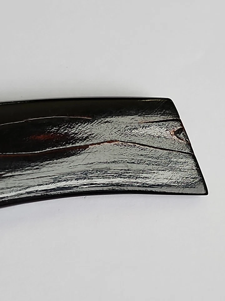 Длинный галстук из темного искусственного дерева с цепочкой и планкой - Изображение 4 из 4