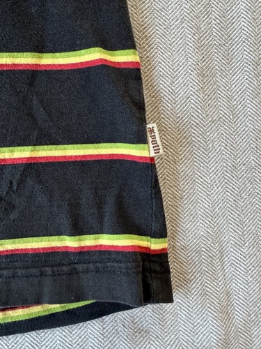 IPATH Footwear Polo Camicia a Righe Uomo M Skateboard Rasta Vintage Y2K Skate - Foto 7 di 16