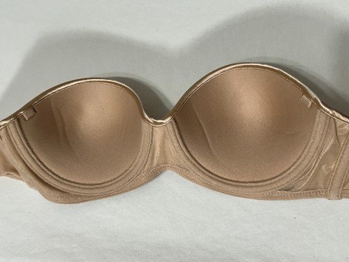 Natori Strapless Bra 34B Underwire Push Up Moulded Cup Cafe 774495 - Picture 4 of 12