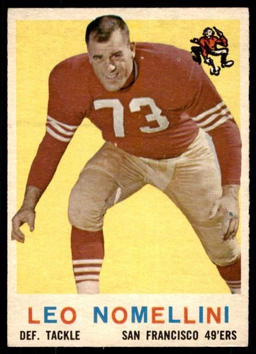 1959 Topps #19 Leo Nomellini HOF San Francisco 49ers / Minnesota Golden Gophers