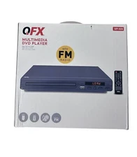 QFX VP-109 Multimedia DVD Player W/ FM Radio USB Port RCA Remote Control NEW
