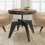 adjustable swivel metal small solid wood round coffee end table