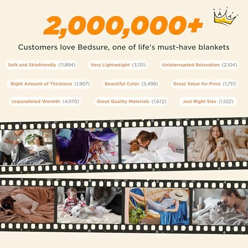 Fleece Bed Blankets Queen Size - Soft Lightweight Plush Queen (90" x 90") Grey - Picture 5 of 7