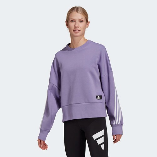Adidas Future Icons 3-Streifen Sweatshirt HC1640 Flieder Damen - Bild 1 von 6