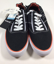 Hurley Delmarla Lace Kick Down Ladies Low Top Sneakers Size 6.5/NWT/Black/Orange
