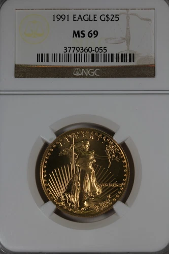 1991 25.00 NGC MS 69 EAGLE AMERICAN GOLD EAGLE (AGE) , GOLD