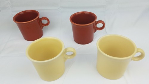 Fiestaware Mug Lot of 4 ~ Homer Laughlin Coffee Cups x4 ~ No Chips or Cracks - Picture 3 of 4