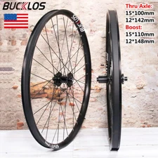 BUCKLOS 27.5/29" MTB Wheelset Disc Aluminum Mountain Bike Wheels Boost/Thru Axle