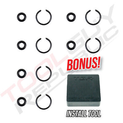 Zhihehui 10Sets 1/2" 3/8" Impact Wrench Retaining Ring Clip With O-Ring Pneumatic Impact Socket Retaining Ring Kit