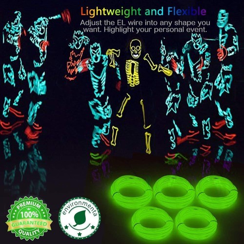 Flexible Neon LED Light Glow EL Wire String Strip Rope Tube Christmas 5 by 1M - Picture 24 of 30