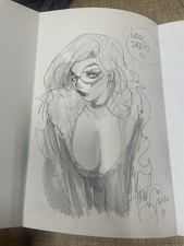 ARTBOOK ANNUALE FIRMATO MIRKA ANDOLFO 2019 SCHIZZO GATTO NERO ARTE ORIGINALE 201/1000