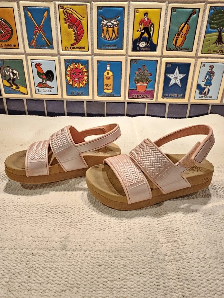 Sandalias Reef para niños pequeños talla 8 grises negras niños niñas niños sandalias playa Foto 2 de 4