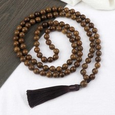 108 Mala Beads Necklace Prayer Meditation Yoga Tassel Buddhist Jewelry Boho