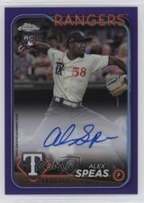 2024 Topps Chrome Rookie Purple Refractor 142/250 Alex Speas #RA-ASP Auto 6o3