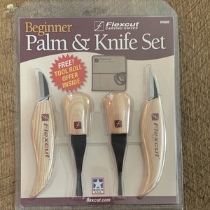 Flexcut Beginner Palm & Knife Set Carving Tool Set Model KN600