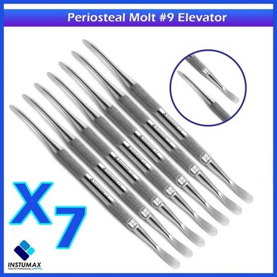 Dental Periosteal Elevator Molt # 9 Titanium Coated Double Ended German Gr